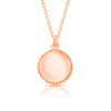 Scalloped Disc Necklace - 14K Rose Gold | Mom Jewelry