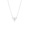 Engraved Triangle Necklace | 14K White Gold - Mom Jewelry