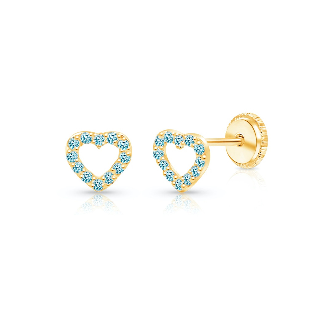 Tuscany Gold 9ct Blue December Birthstone Stud Earrings | Kaleidoscope