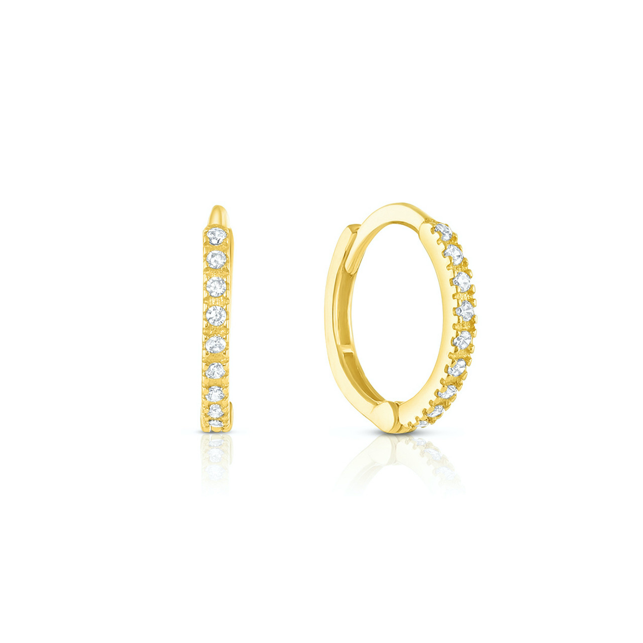 14k Gold Plated Twist Huggie Hoop Earrings  A New Day  Target