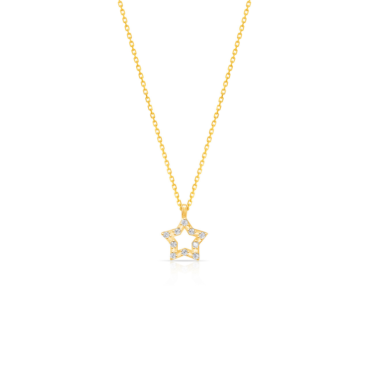 Stella Girls Necklace w/CZ | 14K Gold - The Jeweled Lullaby