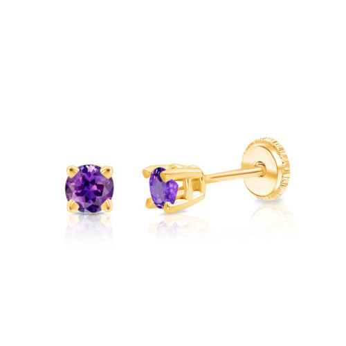 Teddy Bear 14k Gold Baby Earrings-659