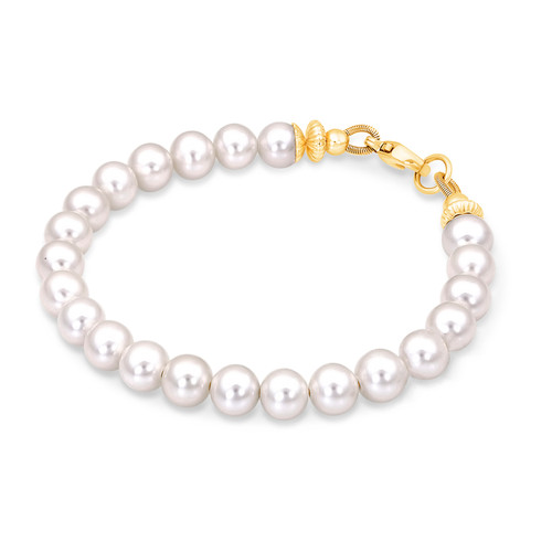 Girls Pearl Bracelet - Pink | 14K gold 