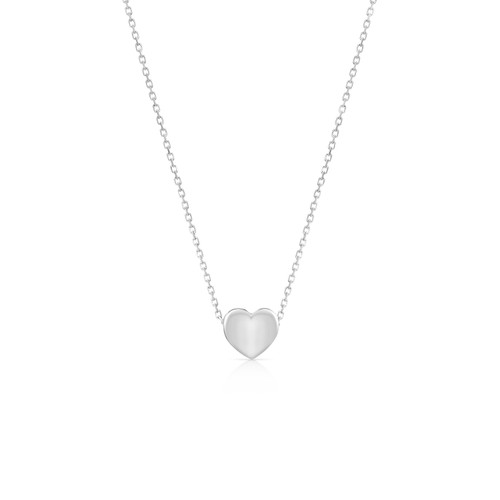 Mom personalized heart necklace | 14k white gold