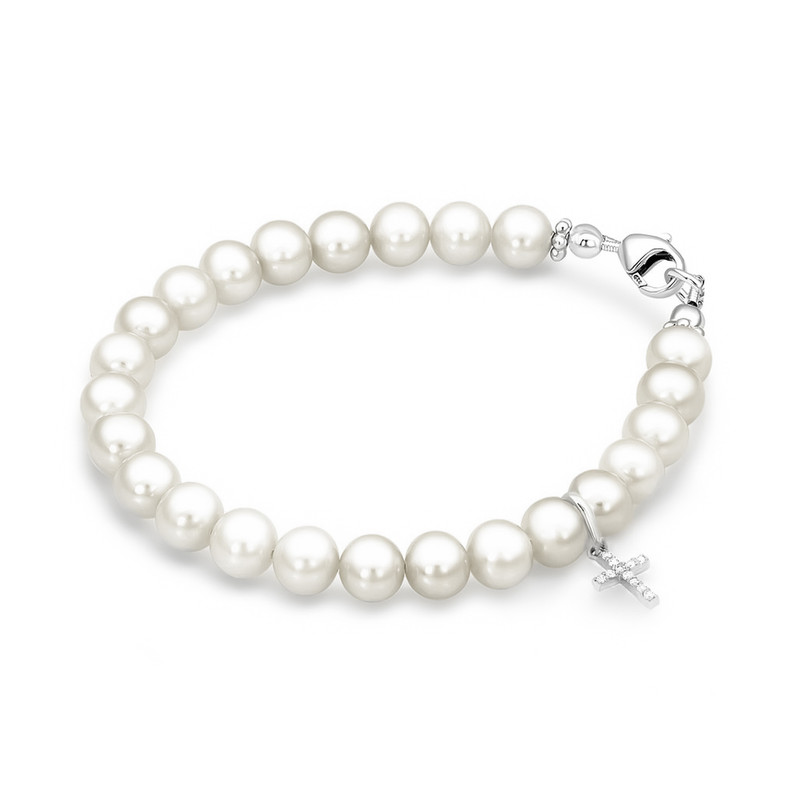 Baby pearl bracelet | Girl pearl bracelet - Sterling Silver