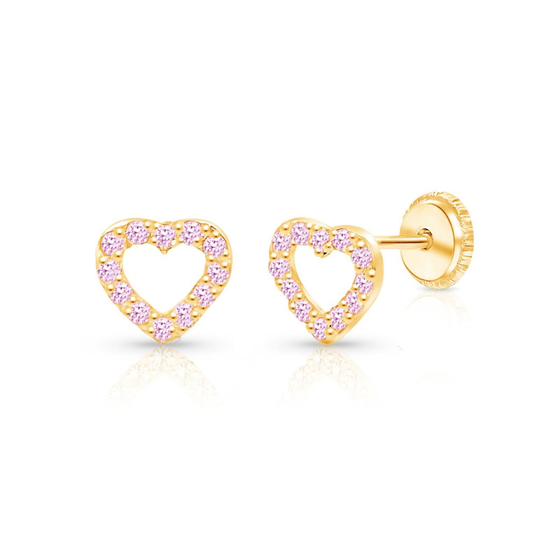 14k Yellow Gold Ladybug Baby Earrings, Children Screw Back Earrings wi –  primejewelry269