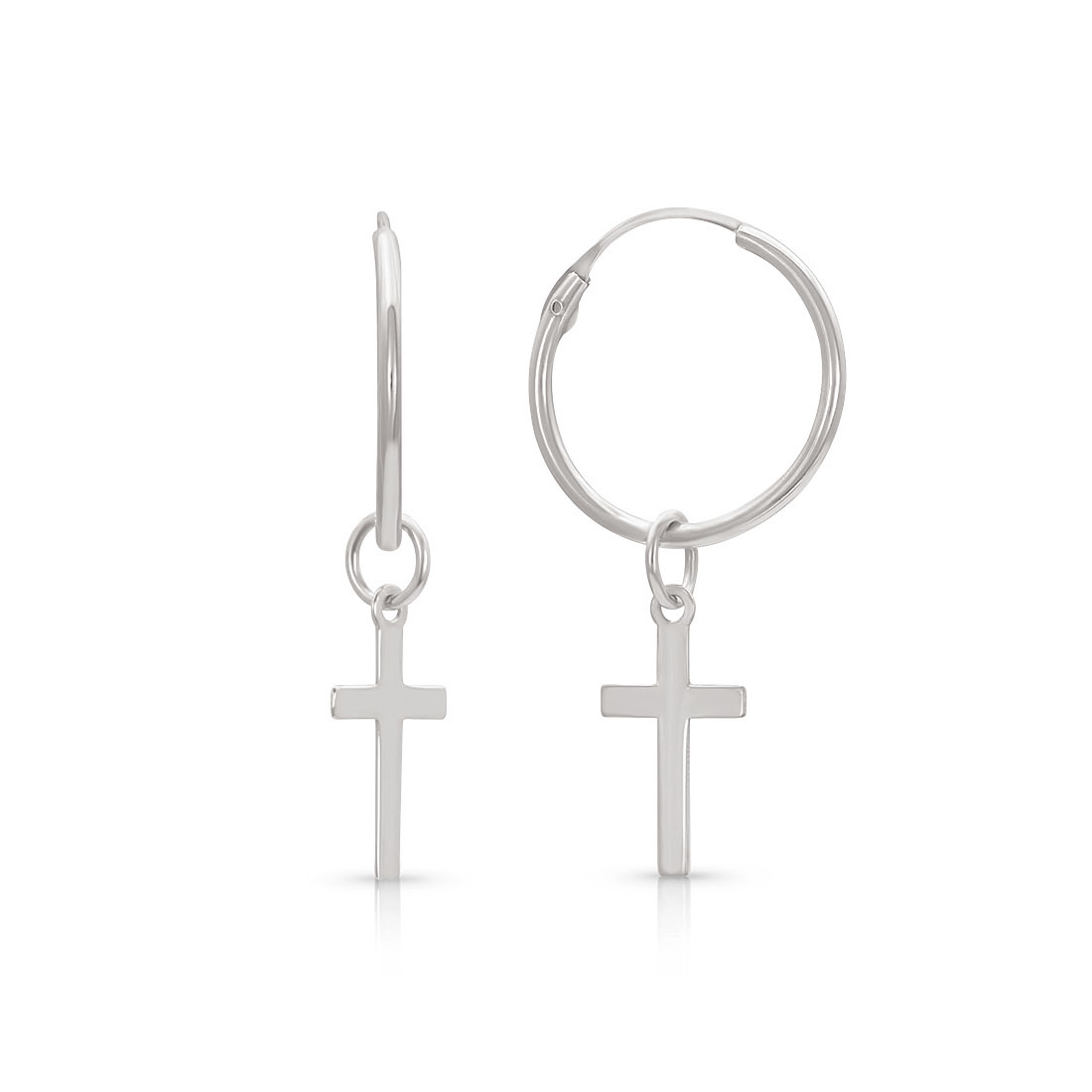 The Alkemistry 18kt White Gold Love Letter H Hoop Earring