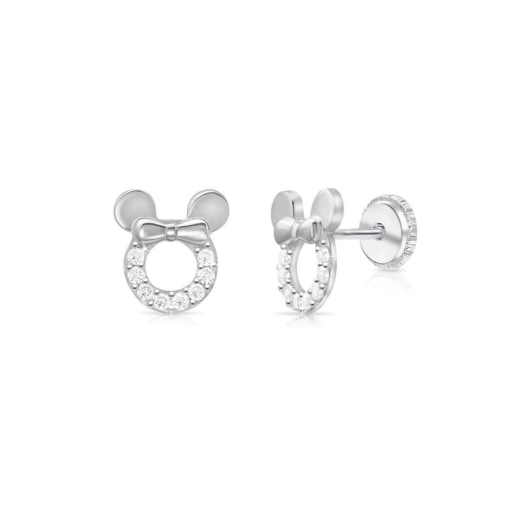 SS Teenie Mouse Screw Back Earrings – Olly-Olly