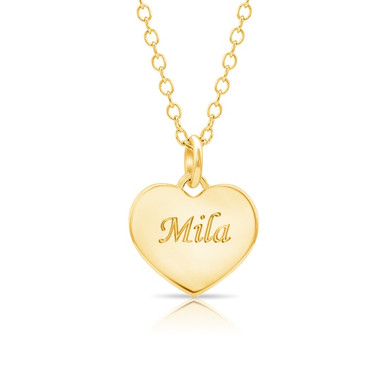 Bridesmaid Gifts Personalized Heart Necklace Engraved Heart Necklace M –  UrWeddingGifts