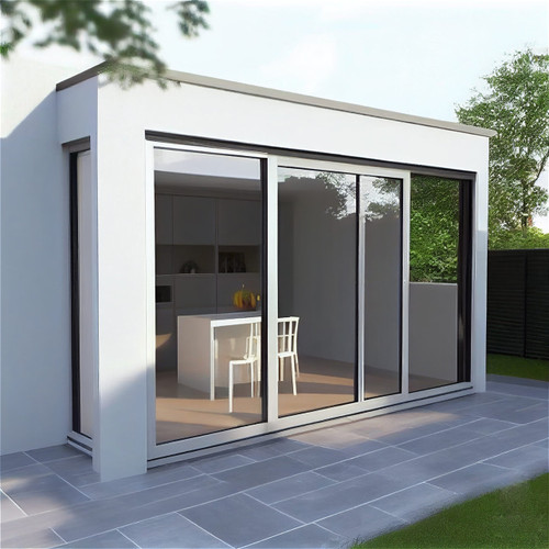 96"x96" custom energy efficient aluminum sliding doors