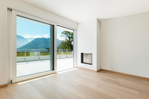 108"x96" custom energy efficient aluminum sliding doors