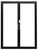 72"X96" CUSTOM ENERGY EFFICIENT ALUMINUM FRENCH DOOR