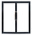37.5"X96" CUSTOM ENERGY-EFFICIENT ALUMINUM FRENCH DOOR