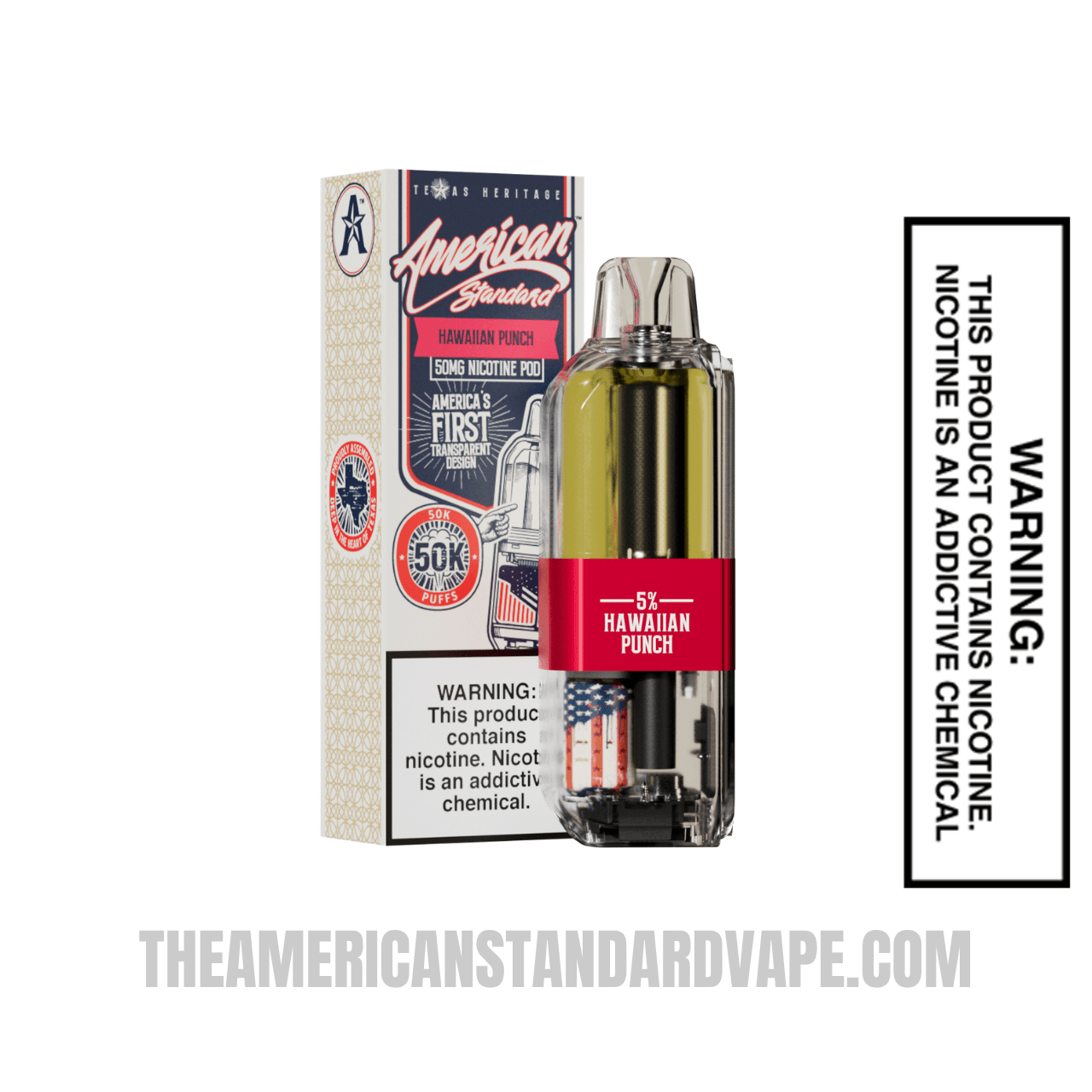 Hawaiian Punch American Standard 50K Disposable Vape Pod With Package Box