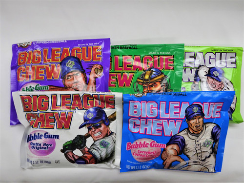 BIG LEAGUE CHEW (Original / Cotton Candy / Blue Raspberry / Grape / Strawberry / Sour Apple)