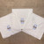 3 Boy Burp Cloths with 1st Initial  & Name