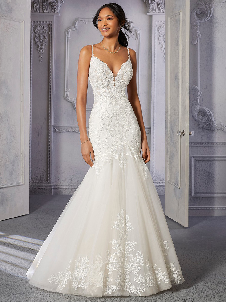 fishtail wedding gown