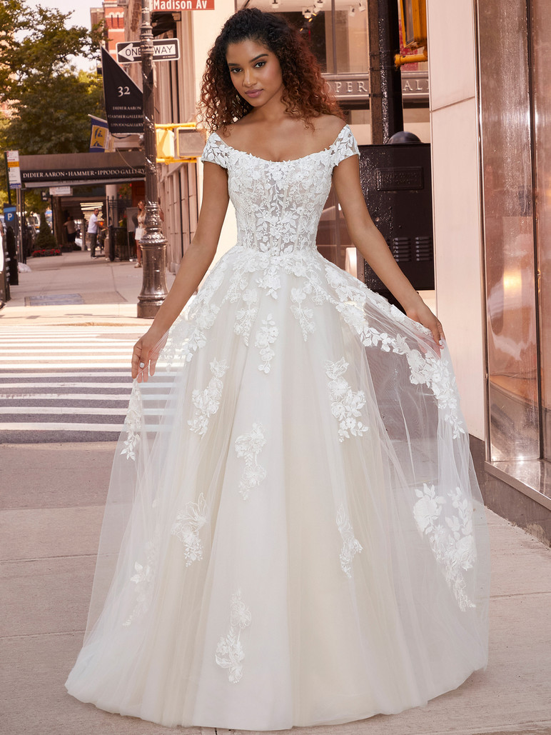 Mori Lee 2520 A line Lace Wedding Dress