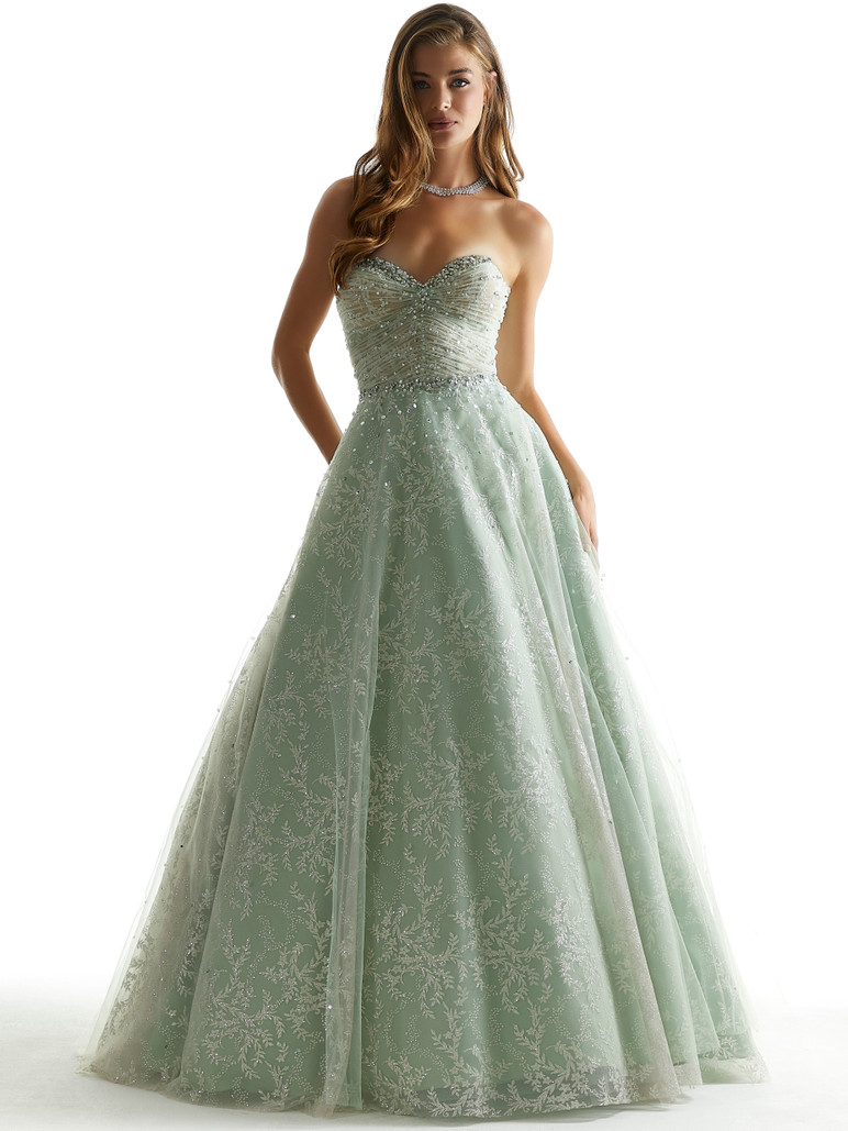 Mori Lee 49066 Beaded Lace Ballgown Prom and Evening Dress