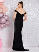 Tiffanys Feliz fitted sparkle dress with bardot neckline.
