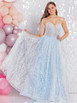 Tiffanys Nerina embossed tulle ballgown with boned bodice.