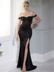 Angel Forever AF3444 Satin Beaded Sheath Prom and Evening Dress