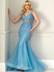 Angel Forever AF0244 Beaded Tulle Fishtail Prom and Evening Dress