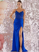 Tiffanys Aggie Jersey and Lace Sheath Prom and Evening Dress