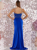 Tiffanys Aggie Jersey and Lace Sheath Prom and Evening Dress