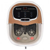 Portable All-In-One Heated Foot Bubble Spa Bath Motorized Massager-Coffee - Color: Brown D681-EP24368CF