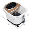 Portable All-In-One Heated Foot Bubble Spa Bath Motorized Massager-Coffee - Color: Brown D681-EP24368CF