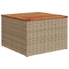  Garden Table Beige and Brown PE Rattan Small Durable A949-366064