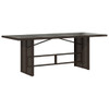  Garden Table Brown PE rattan 74.8 x 31.5 x 29.1 in Durable A949-365305