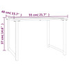  Garden Table Anthracite Powder-coated Steel Compact Modular A949-355821