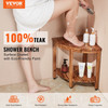 VEVOR Corner Teak Shower Bench, 18.5" Height 15.5" Radius, 100% Teak Wood Corner Shower Beach, 500  E415-CWDYM155INCHU2J0YV0