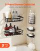 Shower Caddy 5 Pack Adhesive Bathroom Shower Storage Organization Shelves Rack E415-ZZBGSLYJ5JT0I5UT0001V0