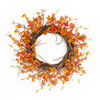 25" Orange Red Artificial Fall Twig Wreath N270-516094