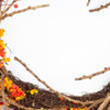 25" Orange Red Artificial Fall Twig Wreath N270-516094