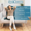 Heated Seat Cushion Massager with 6 Vibration Motors, Portable Back & Hip Pain Relief for Home, Office, or Car, Adjustable Intensity & Auto Shut-Off, Giftable Wellness Pad