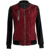 Chic Babe Quilted Satin Bomber Jacket, Women’s Trendy Lightweight Fall Jacket, Affordable Luxury Streetwear Style