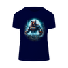 Chicago Bears navy blue t-shirt featuring guardian bear graphic and Chicago skyline backdrop premium limited edition football shirt Chicago Bears navy blue t-shirt featuring guardian bear graphic and Chicago skyline backdrop premium limited edition football shirt