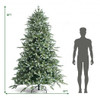 Detailed view of lifelike mixed PE and PVC branch tips on premium artificial Christmas tree with natural green texture