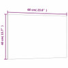 Tempered glass magnetic whiteboard 23.6x15.7 inches shown with wall-mount hardware, magnets, and dry erase markers. Tempered glass magnetic whiteboard 23.6x15.7 inches shown with wall-mount hardware, magnets, and dry erase markers.