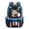 Complete MHA backpack bundle displayed with matching anime pencil case, sticker pack, and LED keychain Complete MHA backpack bundle displayed with matching anime pencil case, sticker pack, and LED keychain