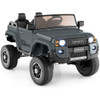 24V 2 Seater Ride on Car 4WD/2WD Switchable for Kids with Remote for Ages 3+-Black B593-TQ10350US