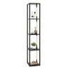 64 Inches Floor Lamp with 3-Level Dimmable LED Bulbs and Rotatable LED Poles-Walnut B593-EU10080US