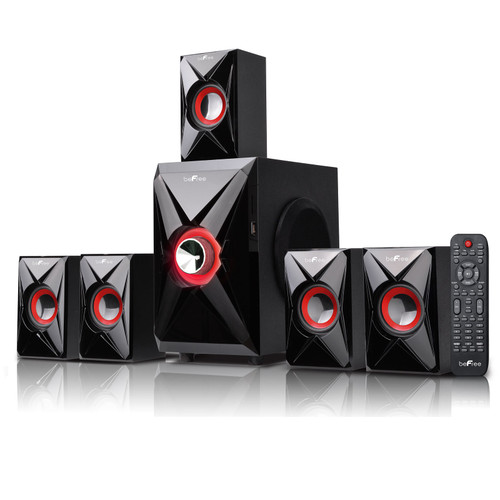 beFree Sound 5.1 Channel Bluetooth Surround Sound Speaker System in Orange D970-BFS-420