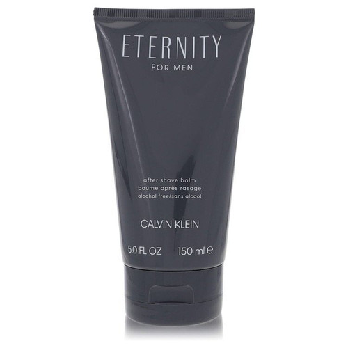 Calvin Klein Eternity Men After-Shave Balm 5 oz in sleek rectangular bottle, premium skincare and soothing post-shave formula with iconic Eternity fragrance, perfect for daily grooming or gift sets.