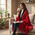 Aesthetica Two-Toned Shawl Coat, Elegant Wool Blend Winter Wrap Jacket for Women