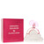 Ariana Grande Cloud Pink perfume bottle in soft lighting with pink satin background, showcasing the iconic cloud-shaped design and 3.4 oz size, ideal for gifting or display